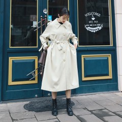 風(fēng)衣女長(zhǎng)款過膝春秋新款韓版赫本風(fēng)復(fù)古休閑寬松秋裝外套女潮