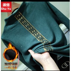 常規(guī)/加絨打底衫女秋冬季新款韓版半高領修身洋氣磨毛長袖T恤女