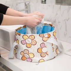 旅行可折疊泡腳桶水盆水桶便攜式洗腳盆泡腳袋神器泡腳盆伸縮臉盆