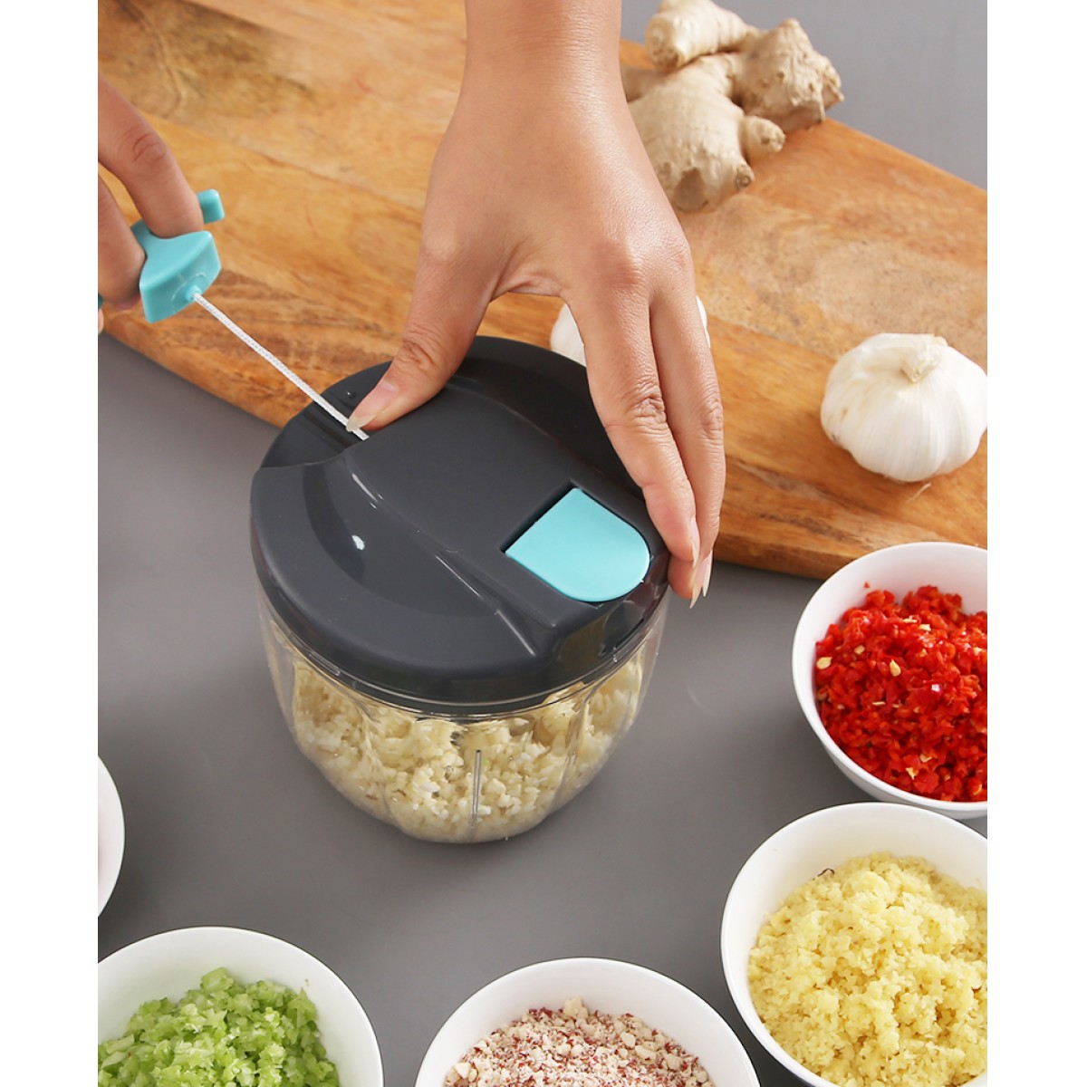 家用廚房神器絞菜機(jī) 手動絞肉機(jī) 蒜末姜末粉末機(jī) 攪肉機(jī) 嬰幼兒輔食機(jī) 家用廚房神器