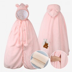 嬰兒披風秋冬加厚兒童斗篷男女寶寶新生嬰幼兒外出防風保暖外套