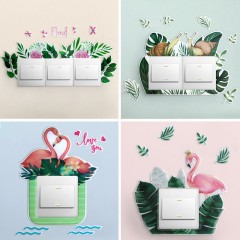 插座裝飾燈開關(guān)貼墻貼雙開關(guān)保護(hù)套3d立體家用創(chuàng)意現(xiàn)代簡(jiǎn)約單雙開