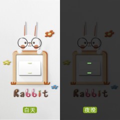 插座裝飾燈開關(guān)貼墻貼雙開關(guān)保護(hù)套3d立體家用創(chuàng)意現(xiàn)代簡(jiǎn)約單雙開