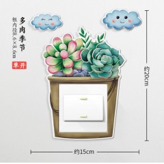 插座裝飾燈開關(guān)貼墻貼雙開關(guān)保護(hù)套3d立體家用創(chuàng)意現(xiàn)代簡(jiǎn)約單雙開