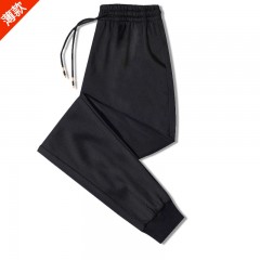 夏款超薄冰絲透氣男士休閑長褲子男寬松運動大碼哈倫彈力束腳褲