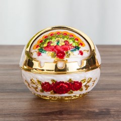歐式家用客廳煙灰缸 防風帶蓋耐摔復(fù)古創(chuàng)意個性高檔煙灰缸