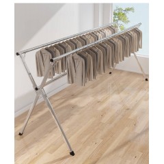 折疊曬衣架落地室內(nèi)家用陽臺(tái)簡(jiǎn)易臥室涼衣架曬架晾衣桿不銹鋼伸縮