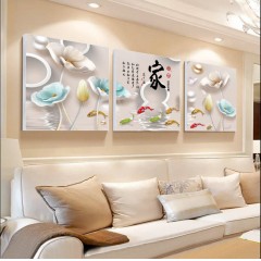 客廳裝飾畫沙發(fā)背景墻三聯(lián)畫現(xiàn)代簡(jiǎn)約字畫無框畫餐廳掛畫臥室壁畫