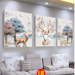 客廳裝飾畫沙發(fā)背景墻三聯(lián)畫現(xiàn)代簡(jiǎn)約字畫無框畫餐廳掛畫臥室壁畫