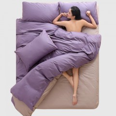 簡約純色全棉四件套純棉4床上用品三件套1.5米1.8m床單被套單床笠 高密優(yōu)質(zhì)全棉 零風(fēng)險搶購 送運(yùn)費(fèi)險