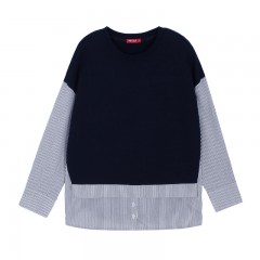 樸信惠明顯同款韓都衣舍2017春裝新款高領(lǐng)毛衣女套頭寬松純色韓版 領(lǐng)券下單立減/單件包郵/先拍先發(fā)貨！