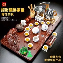 全自動(dòng)家用整套功夫茶具套裝陶瓷玻璃茶壺茶杯茶道實(shí)木茶臺(tái)茶盤(pán)