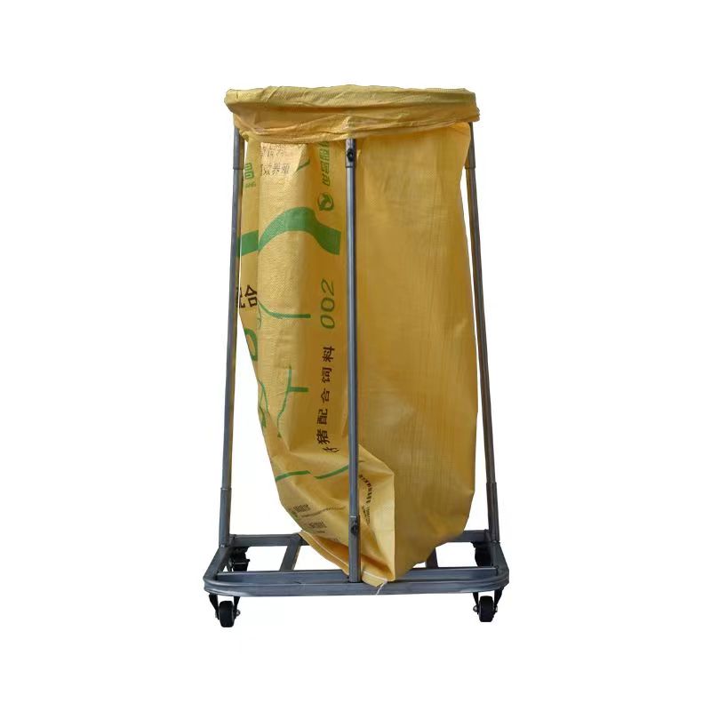 農用糧食裝袋神器曬場收谷玉米撐袋器移動打糧撐袋子帶滑輪支撐架